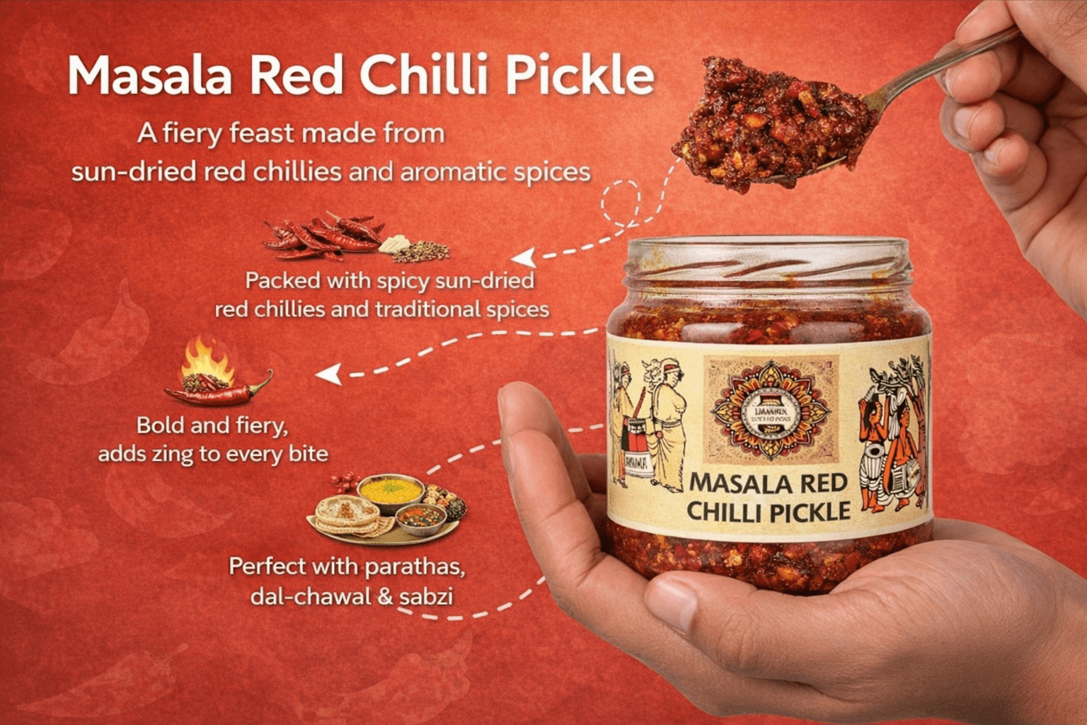 Masala Red Chilli Pickle view 3